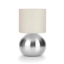 Luminária de Mesa LHYueTong Prateada com Cúpula de Linho e Algodão LED 27 cm Luminária de Mesa LHYueTong Prateada com Cúpula de Linho e Algodão LED 27 cm