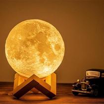 Luminária de Mesa Lua LED USB Touch Bivolt USB RGB Luminária de Mesa Lua LED USB Touch Bivolt USB RGB