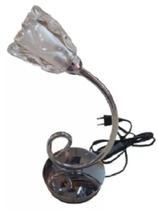 Luminária De Mesa Luciin Abajur Com Flor De Cristal