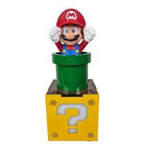 Luminária De Mesa Mario Bros Com Bloco Interrogação Mdf Luminária De Mesa Mario Bros Com Bloco Interrogação Mdf