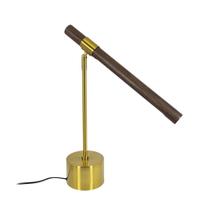 Luminaria de Mesa Metal Dourado Canopla Luxo Design