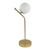 Luminária de Mesa Moderna - Abajur Stick Dourado Com Globo