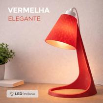 Luminária de Mesa Moderna com LED Incluso Abajur Decorativo para Quarto, Sala e Escritório