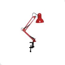 Luminária De Mesa Pixar Vermelho Articulável C/ Garra e Lâmpada A60 E27 Inclusa