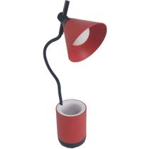 Luminaria de Mesa Porta Objetos Touch Iluminado Led Abajur Flexivel Articulada Organizador 3 Cores Suporte Lapis Canetas Material Home Office Escritor