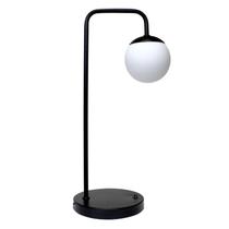 Luminária De Mesa Retrô Com Vidro Branco Fosco G9 Luminária De Mesa Retrô Com Vidro Branco Fosco G9