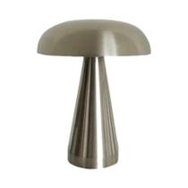 Luminária De Mesa Retro LED Recarregável Com Toque Em Metal Três Cores Luz Ambiente De Cama