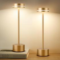 Luminária de Mesa Sem Fio Gkeiten 2 Unidades, Dimmer 3 Níveis, 5000mAh