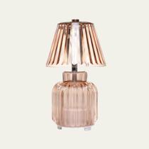 Luminária de Mesa Shine Lighting 3 Tons em Vidro Âmbar 20,5cm - Wolff Luminária de Mesa Shine Lighting 3 Tons em Vidro Âmbar 20,5cm - Wolff