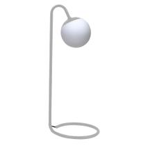 Luminária De Mesa Sow Vidro Branco Fosco G9 + Lâmpada LED