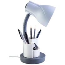 Luminária de Mesa Spiralle Cinza Porta Lápis E27 Bivolt