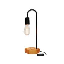 Luminária de Mesa Taschibra Flam Metal/Madeira E27 Bivolt Luminária de Mesa Taschibra Flam Metal/Madeira E27 Bivolt