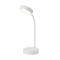 Luminária De Mesa Taschibra Puck Led Recarregável Branca Luminária De Mesa Taschibra Puck Led Recarregável Branca