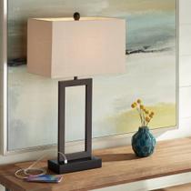 Luminária de Mesa Todd 360 Lighting Bronze 76 cm com Portas USB Luminária de Mesa Todd 360 Lighting Bronze 76 cm com Portas USB