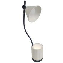 Luminaria de Mesa Touch Led Abajur Flexivel Porta Objetos Iluminado Articulada Organizador 3 Cores Suporte Lapis Canetas Material Home Office Escritor
