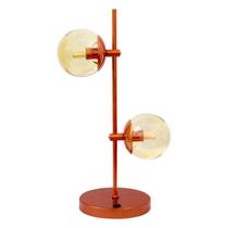 Luminária De Mesa Twin Com Vidros Âmbar G9 + Lâmpadas LED Luminária De Mesa Twin Com Vidros Âmbar G9 + Lâmpadas LED