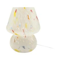Luminária De Mesa Vintage Italiana De Vidro, Design Pequeno De Cogumelo, Luz Ambiente Decorativa