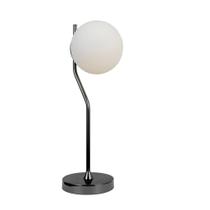 Luminária de Mesa Viva Metal e Vidro Preto e Branco Bella Iluminação Luminária de Mesa Viva Metal e Vidro Preto e Branco Bella Iluminação