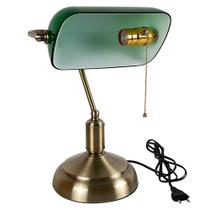 Luminária de Metal Estilo Inglês Clássico Cor Verde e Ouro Velho