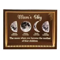 Luminária de Moldura Personalizada MUST PRIDE Céu das Mães com Fases da Lua Luminária de Moldura Personalizada MUST PRIDE Céu das Mães com Fases da Lua