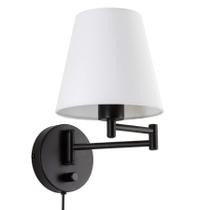 Luminária de montagem em parede Swing Arm VONLUCE Modern Plug-in Black