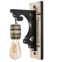 Luminária de Parede Arandela Colonial Barril em Madeira Maciça Retrô Vintage Rústica Ideal para Sítios Pergolados Chácaras Chalés Luminária de Parede Arandela Colonial Barril em Madeira Maciça Retrô Vintage Rústica Ideal para Sítios Pergolados Chácaras Chalés