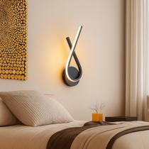 Luminária de Parede Arandela Led Curva Quarto Sala Corredor Minimalista Metal Luz Quente Bivolt Preto Luminária de Parede Arandela Led Curva Quarto Sala Corredor Minimalista Metal Luz Quente Bivolt Preto