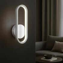 Luminária De Parede Arandela Led Interna Sala Quarto Lavabo Cozinha Corredor Closet 12W 3000K Bivolt Luminária De Parede Arandela Led Interna Sala Quarto Lavabo Cozinha Corredor Closet 12W 3000K Bivolt