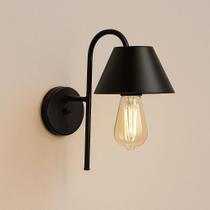 Luminária de Parede Arandela Slim Cúpula Injetada Escritório Abajur de Cabeceira Quarto Recepção Rose Cúpula Branca