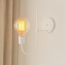 Luminária de Parede Arandela Slim E27 Escritório Abajur de Cabeceira Quarto Recepção Branco Luminária de Parede Arandela Slim E27 Escritório Abajur de Cabeceira Quarto Recepção Branco