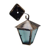 Luminária de Parede Colonial Alumínio Fundido Ouro 19x6cm Luminária de Parede Colonial Alumínio Fundido Ouro 19x6cm