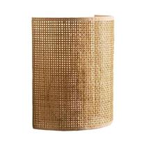 Luminária De Parede De Rattan Com Iluminação LED Para Sala De Estar, Quarto, Cabeceira E Corredor,