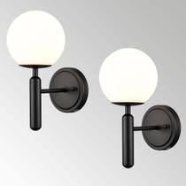 Luminária de parede DIRYZON Modern Globe Black, conjunto de 2 Luminária de parede DIRYZON Modern Globe Black, conjunto de 2
