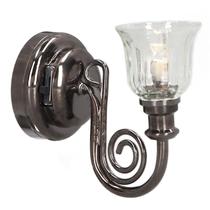 Luminária de parede Dollhouse Dilwe em escala 1:12 de metal vintage de 4 cm com LED