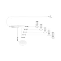 Luminária De Parede E Teto De Alumínio Dimmable 3W Com Sensor De Toque E Painel De Madeira Para