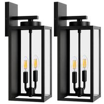 Luminária de Parede Externa BesLowe 46 cm à Prova d'Água Preta Kit com 2 Luminária de Parede Externa BesLowe 46 cm à Prova d'Água Preta Kit com 2