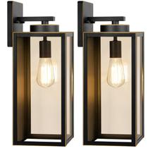 Luminária de Parede Externa BesLowe à Prova d'Água Bronze 2 Unidades Luminária de Parede Externa BesLowe à Prova d'Água Bronze 2 Unidades