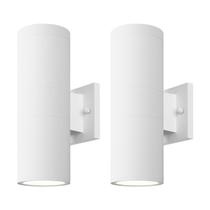 Luminária de parede externa Mirrea, pacote com 2 unidades, impermeável, branca fosca Luminária de parede externa Mirrea, pacote com 2 unidades, impermeável, branca fosca