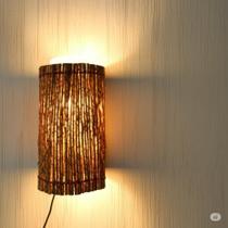 Luminária De Parede Feita De Cacho De Açaí Exclusiva Luminária De Parede Feita De Cacho De Açaí Exclusiva