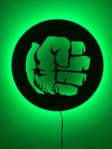Luminária de parede Hulk luz Verde 33cm Luminária de parede Hulk luz Verde 33cm