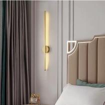 Luminária de Parede Interna Arandela LED 14W Linea Dourada Moderna com 3 Cores de Luz Bivolt