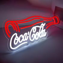 Luminária de parede LED decorativa Brineon Cola com letreiro de néon 41x28 cm Luminária de parede LED decorativa Brineon Cola com letreiro de néon 41x28 cm