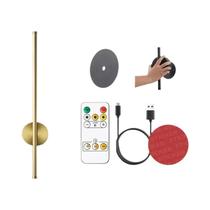 Luminária De Parede LED Dourada E Preta Com Controle Remoto Sem Fio, Dimerização Gradual 50/80CM, Luminária De Parede LED Dourada E Preta Com Controle Remoto Sem Fio, Dimerização Gradual 50/80CM,