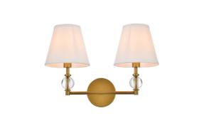 Luminária de parede Living District Bethany 2 Lights Brass w/ Shade Luminária de parede Living District Bethany 2 Lights Brass w/ Shade