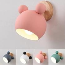 Luminária de parede Mickey para quarto infantil (rosa)