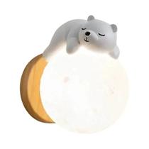 Luminária De Parede Moderna Criativa Em Forma De Urso E Lua Para Quarto De Meninos E Meninas Luminária De Parede Moderna Criativa Em Forma De Urso E Lua Para Quarto De Meninos E Meninas