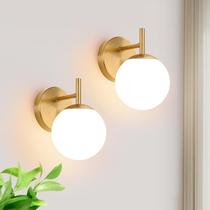 Luminária de parede para banheiro MOKATNG 18,9" dourado escovado com 3 luzes Luminária de parede para banheiro MOKATNG 18,9" dourado escovado com 3 luzes