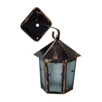 Luminária De Parede Veneza Em Alumínio Fundido Ouro 19x12cm Luminária De Parede Veneza Em Alumínio Fundido Ouro 19x12cm