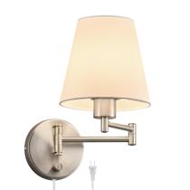 Luminária de parede VONLUCE Modern Adjustable Swing Arm Nickel Luminária de parede VONLUCE Modern Adjustable Swing Arm Nickel