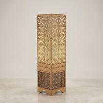 Luminaria De Piso Abajur De Chao Mdf Kairo 80cm Com Lampada Led Bivolt Quarto Sala Decoracao Luminaria De Piso Abajur De Chao Mdf Kairo 80cm Com Lampada Led Bivolt Quarto Sala Decoracao